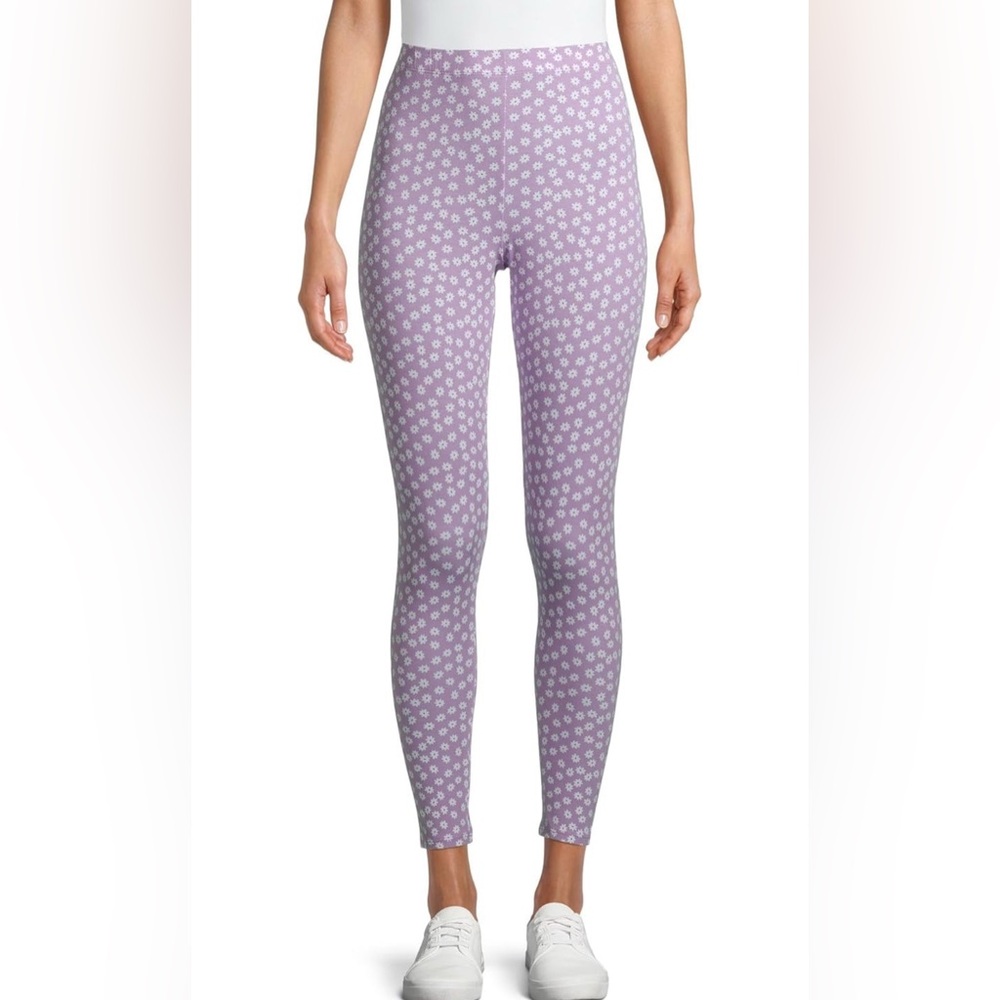 Daisy Print Cotton Leggings